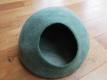 Felted wool cat cave cocoon Himalaya - Forest Green - hand made in Nepal