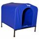 Hound House canvas dog kennel MEDIUM BLUE - lightweight and portable - for home, travel, camping and caravanning