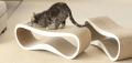 Lui Cat Scratcher / Bed / Lounger - eco-friendly dense board - BLACK