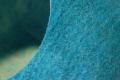 Felted wool cat cave cocoon Himalaya - Turquoise - hand made in Nepal